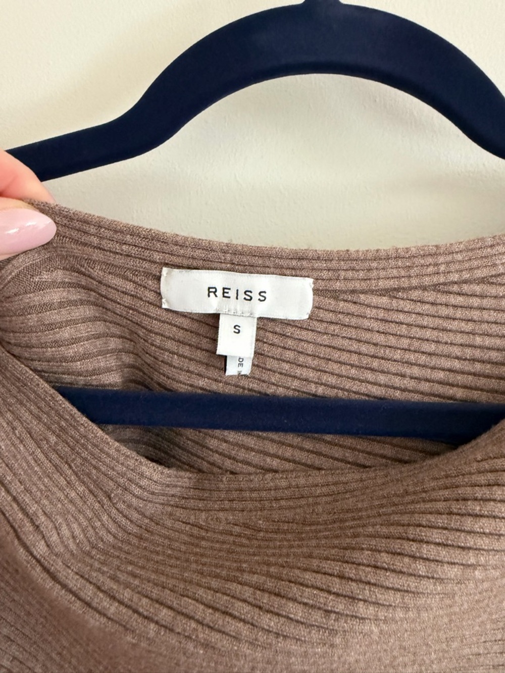 Reiss One-Shoulder Ribbed Knit Dress - Picture 5 of 6